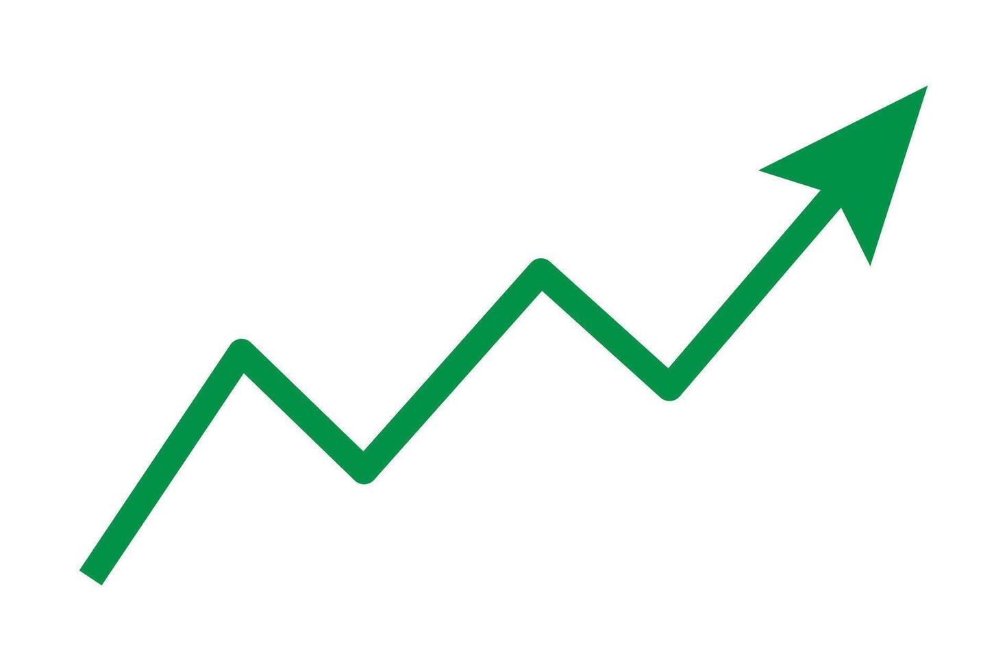 Growing business arrow on white, Profit arrow. Business concept, growing chart. Concept of sales symbol icon with arrow moving up. Economic Arrow With Growing Trend. vector