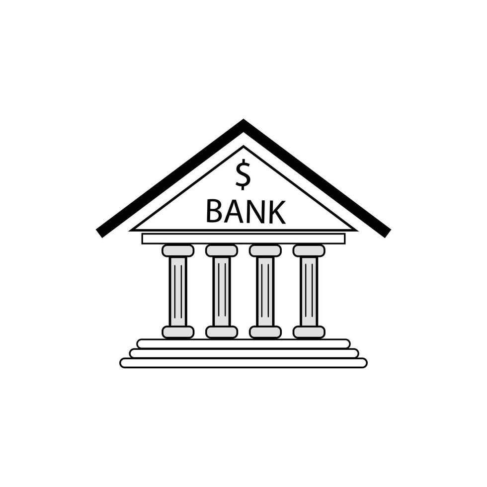 banking icon set. pictograms with dollar sign. credit, finance and bank save money symbols in simple style. vector