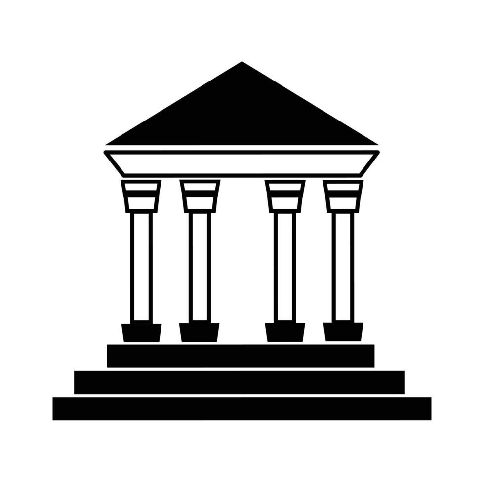 Bank icon for web and mobile app. Bank sign and symbol, museum, university. vector