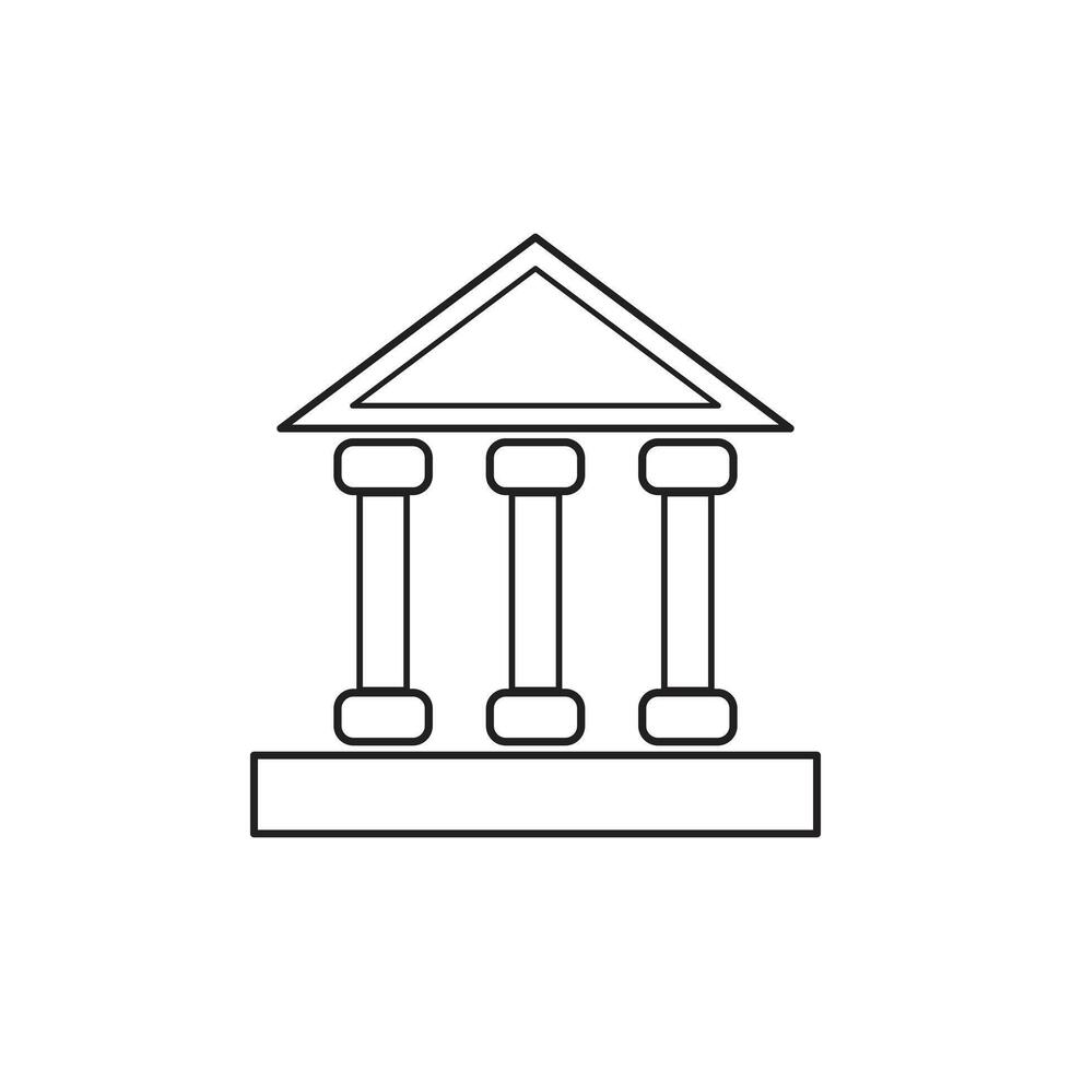 Banking government building, museum, university icon. building symbolizing government or historical institution. vector