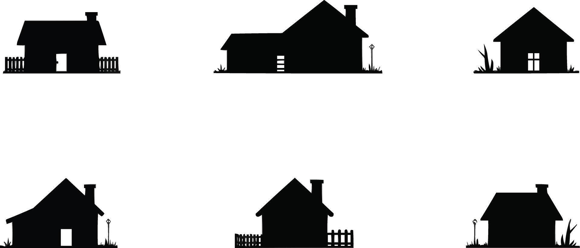 minimal house symbol, residential pack, vector