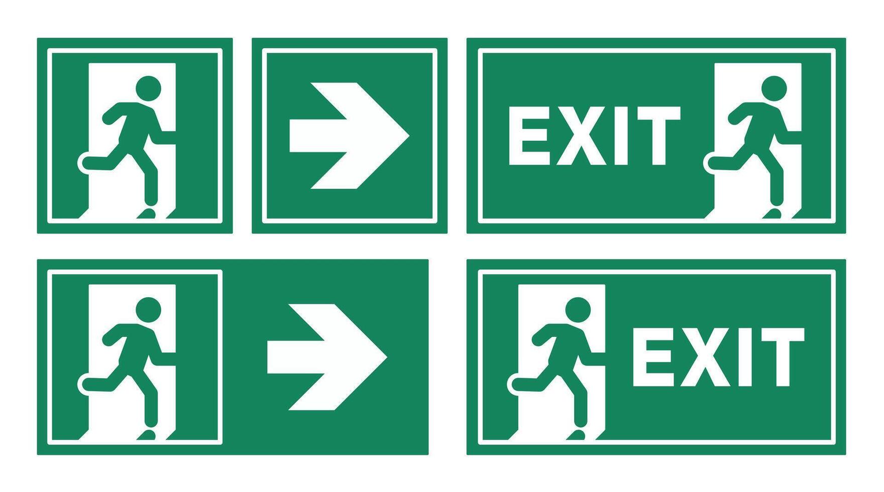 Emergency Exit Door Sign. vector