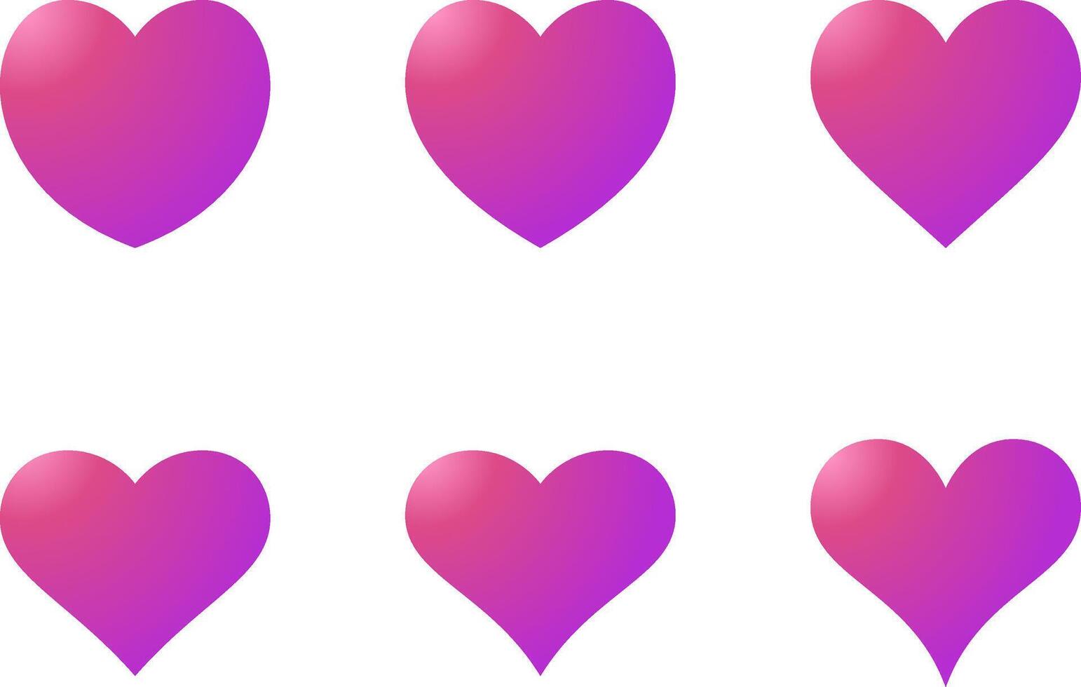 Heart Icon Set Various Form vector
