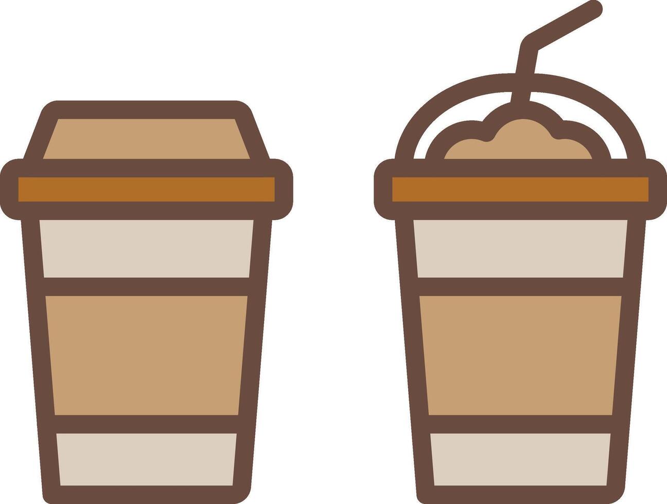Hot And Cold Disposable Coffee Cups Icon vector