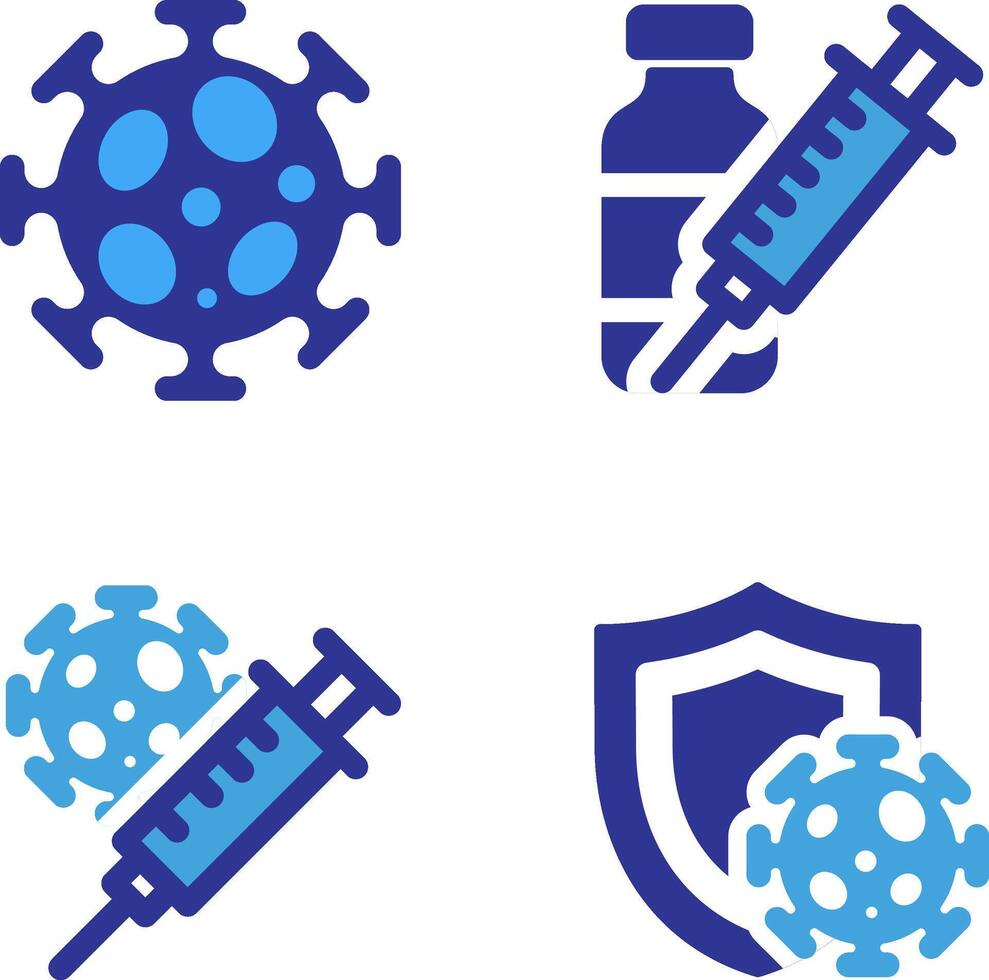 Virus Vaccine Icon. Immunization Concept Symbol. vector