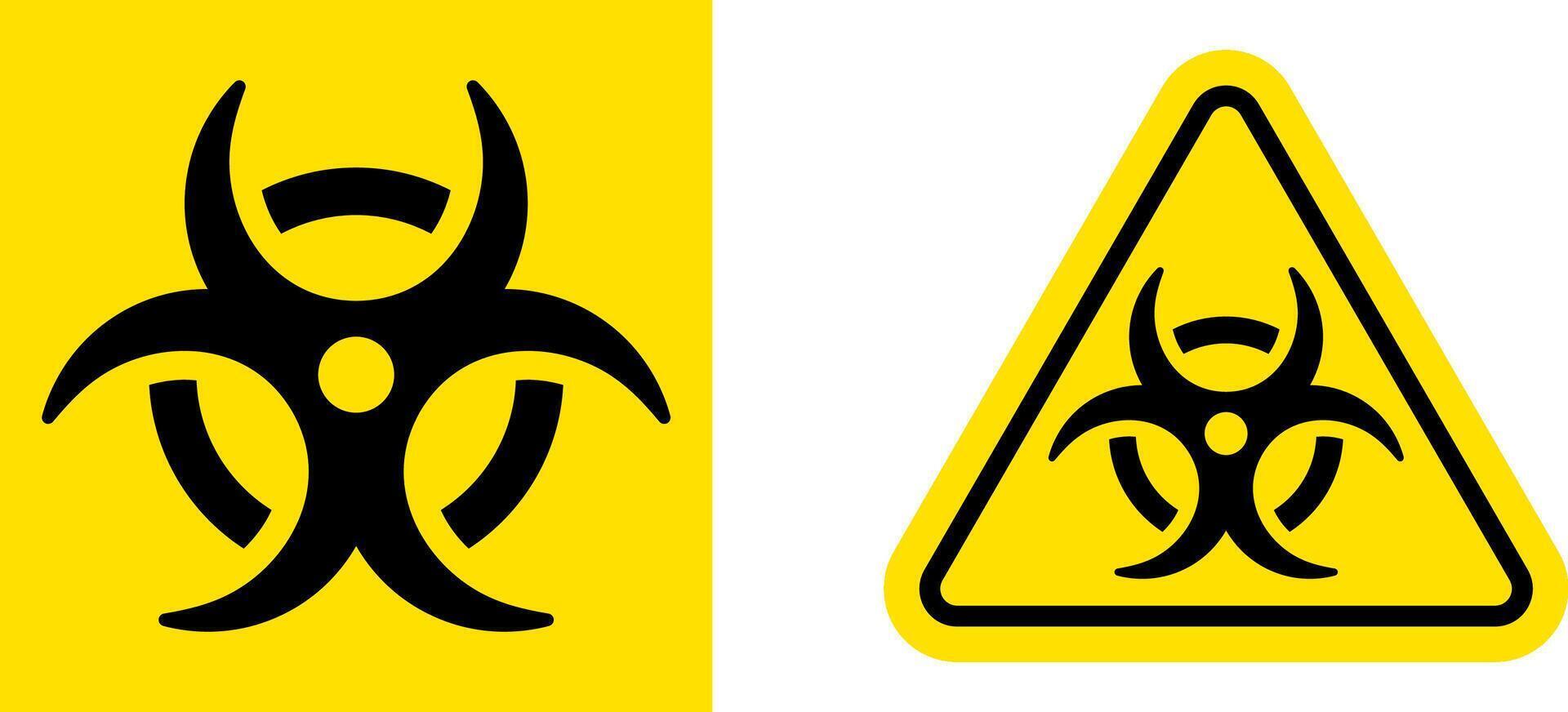 Warning Sign Icon Biohazard Biological Hazard vector