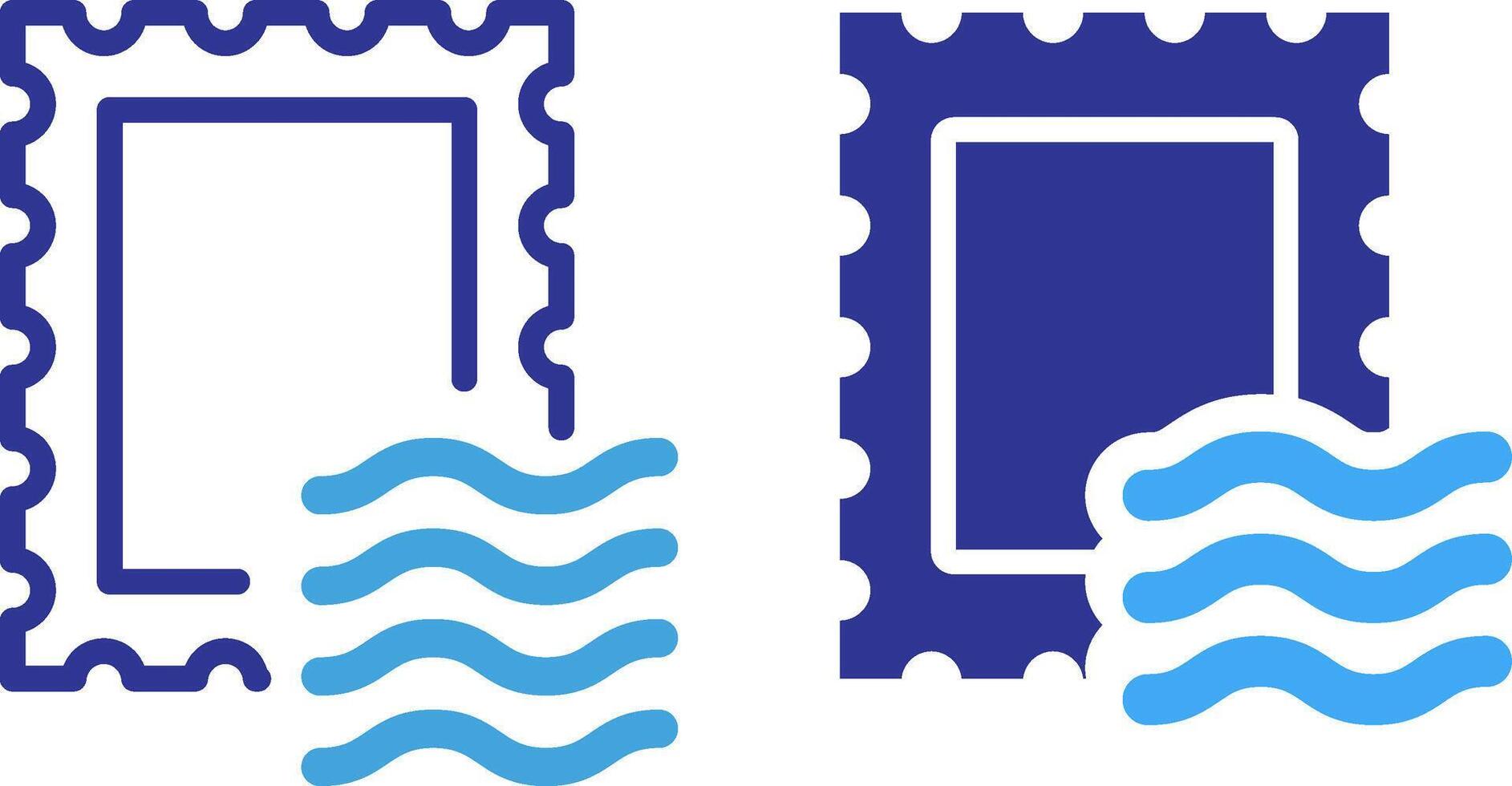 Postage stamp letter stamp icon vector