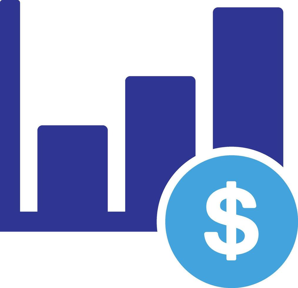 Bar Chart Money Icon vector