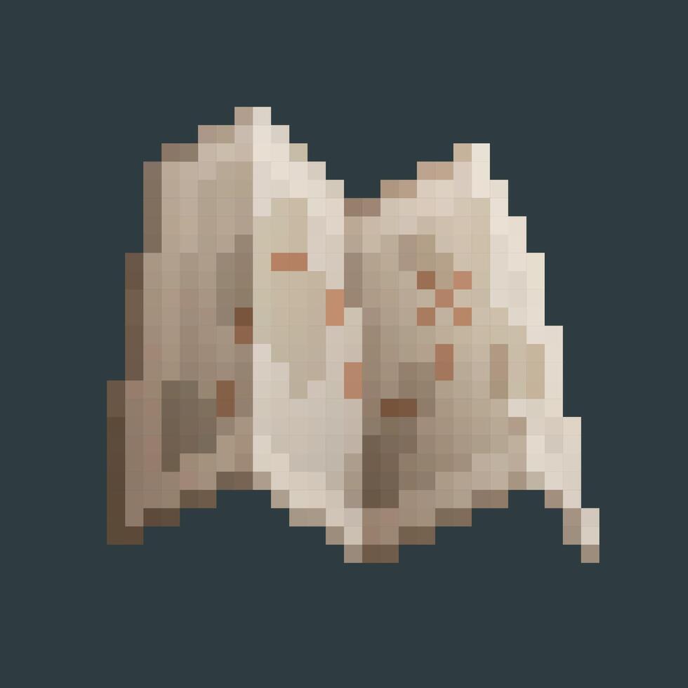 Map paper in pixel art style with isolated background vector