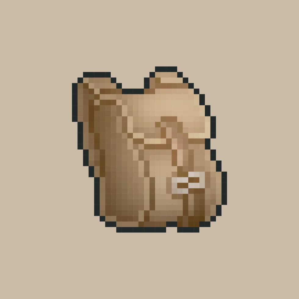 Travel bag in pixel art design vector