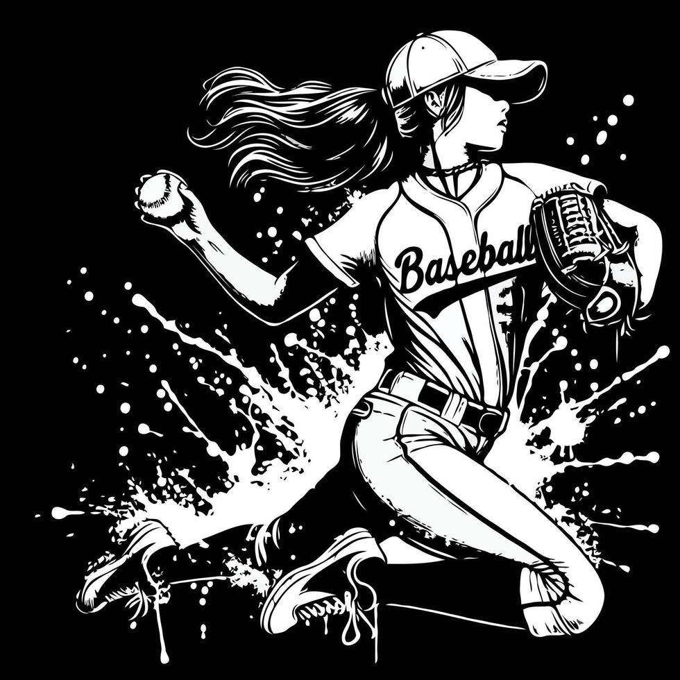 A baseball player is throwing the ball vector