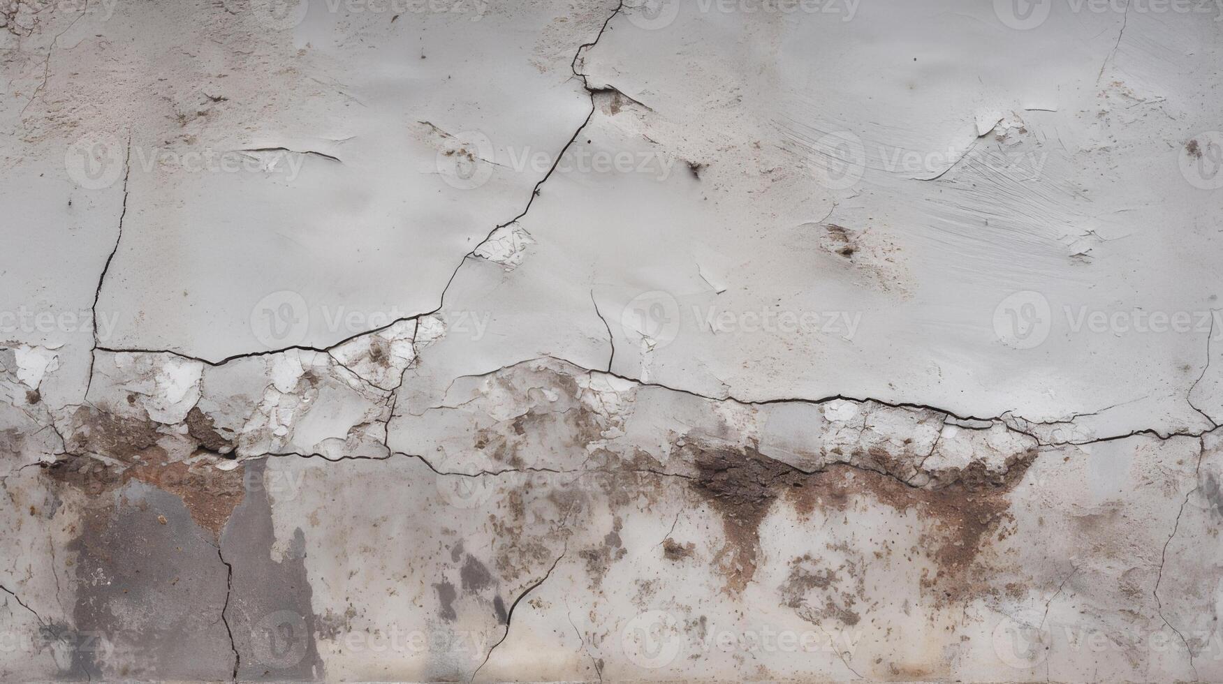 Close-up of weathered wall exhibiting intricate peeling paint patterns with a blend of earthy tones. photo