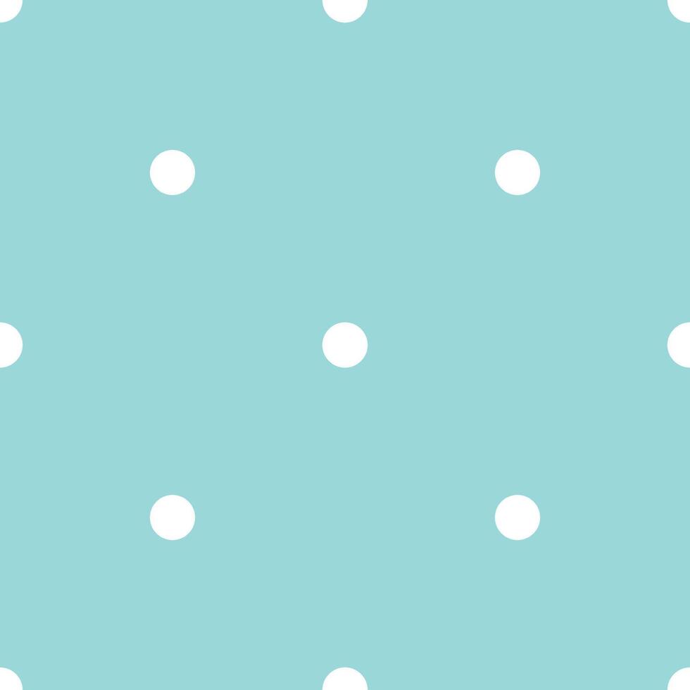Repeating pattern of white circles evenly spaced on a light blue background vector