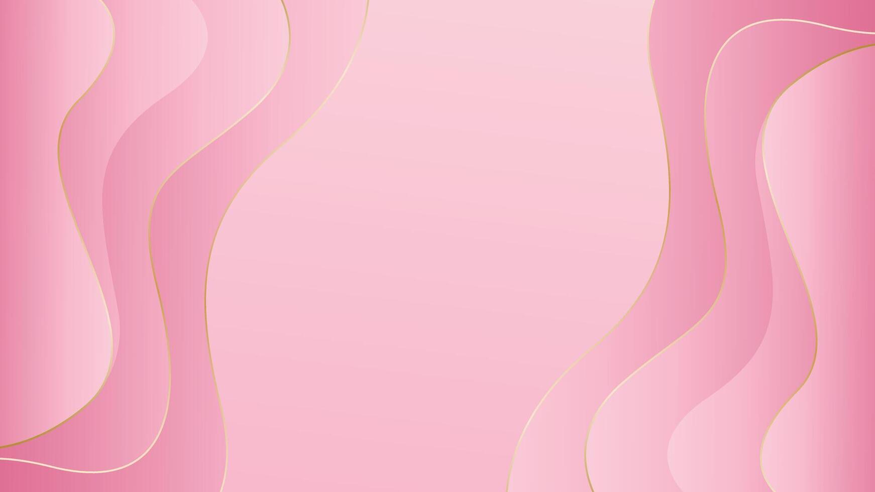 Pink gradient wave background vector