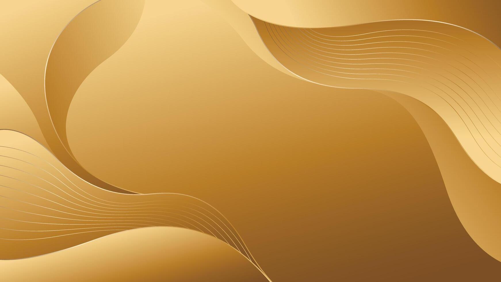 Elegant gold luxury wave background. Abstract modern wallpaper vector