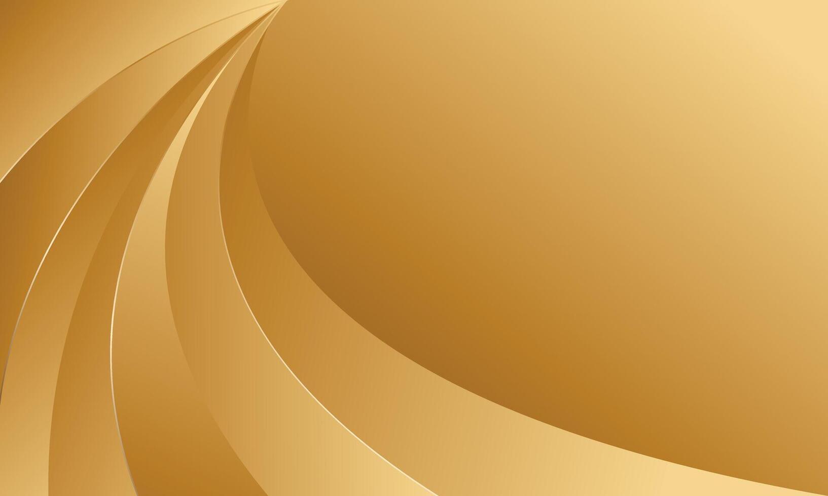 Minimalist gold abstract curve background vector