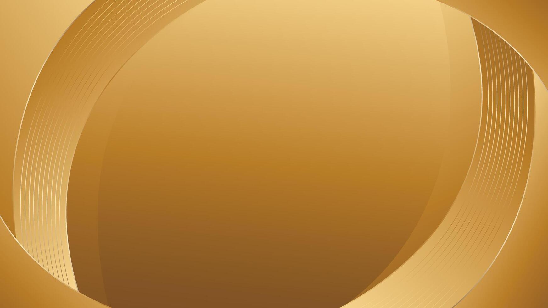 Modern golden curved background vector