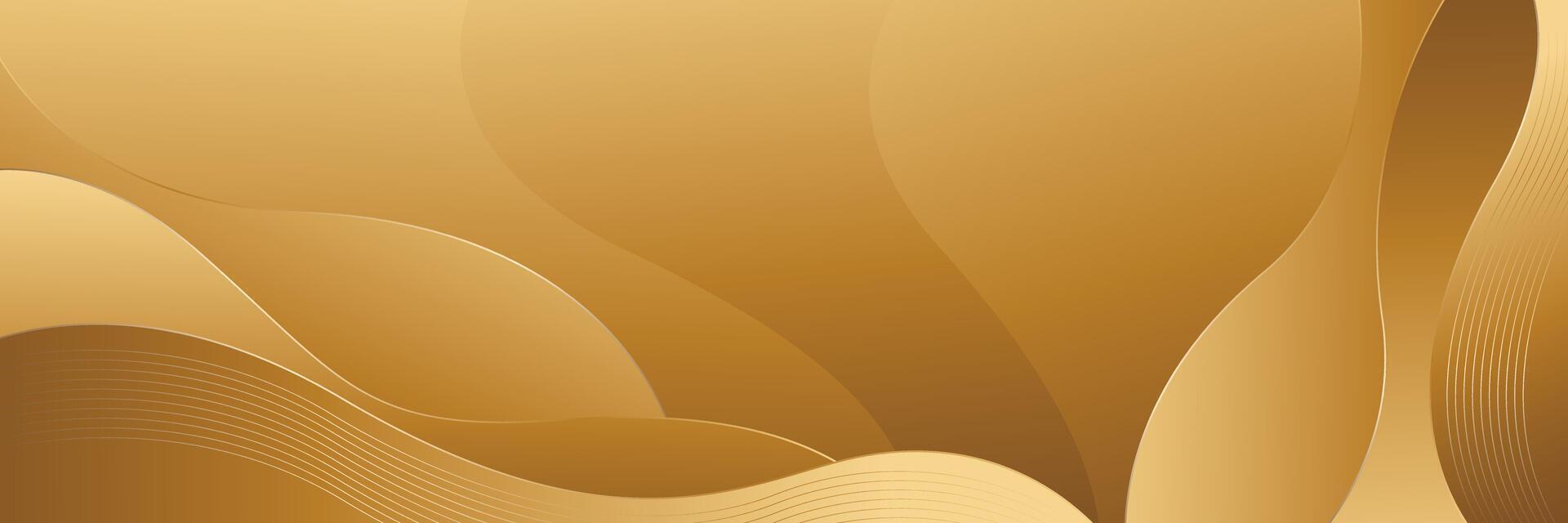 Minimalist modern gold banner background vector