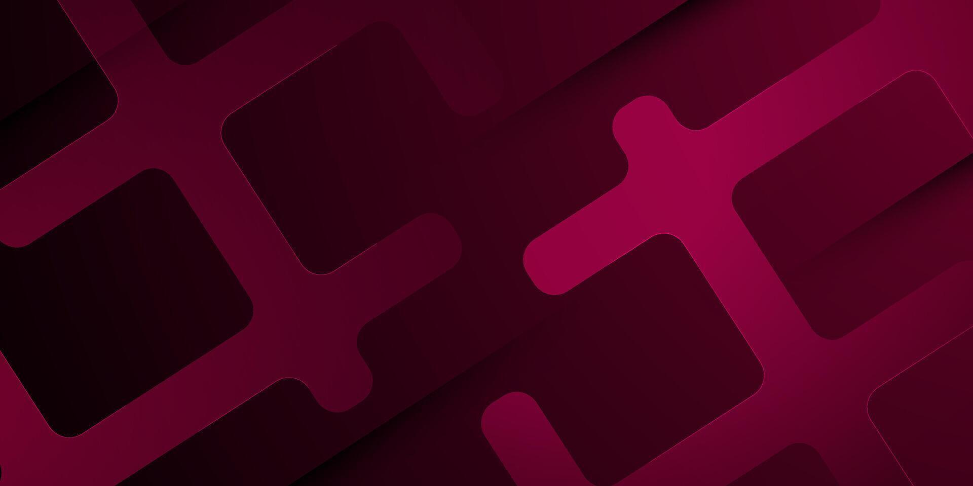 Abstract dark red 3D background. Overlap shapes pattern with shadow pattern. vector