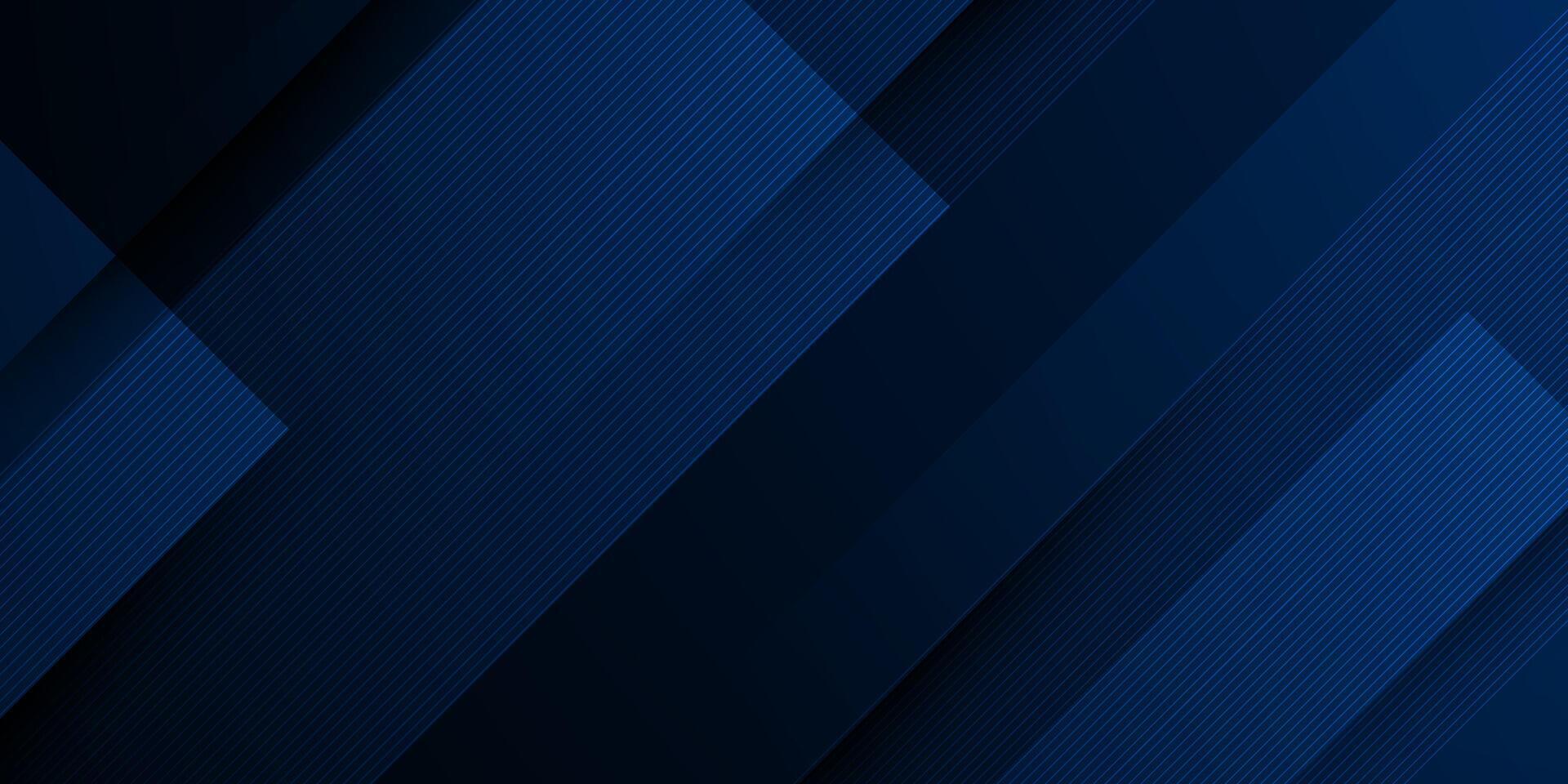 Abstract dark blue overlap background. Trendy square shapes papercut pattern with shadow and lines. vector