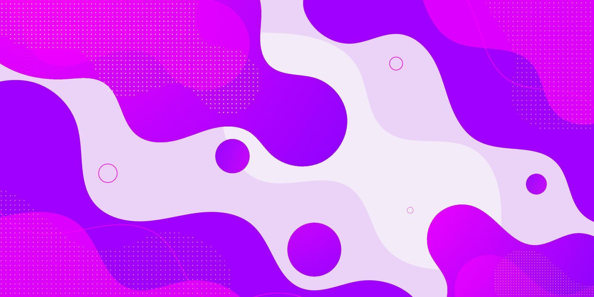 Abstract colorful purple fluid wave banner background design. Fluid shapes color pattern on white background. vector