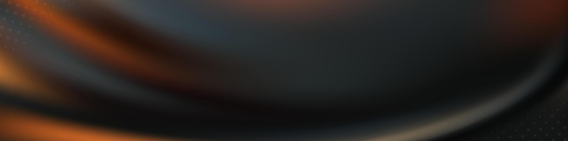 Abstract dark amber flowing background vector