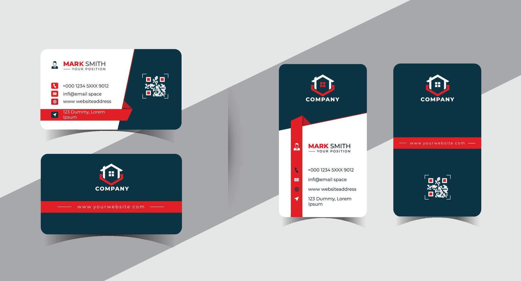 Minimalist Business Card Designs for Clean Sleek Branding vector