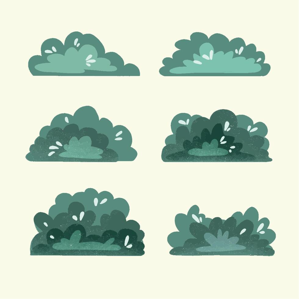 Cartoon bush on background vector