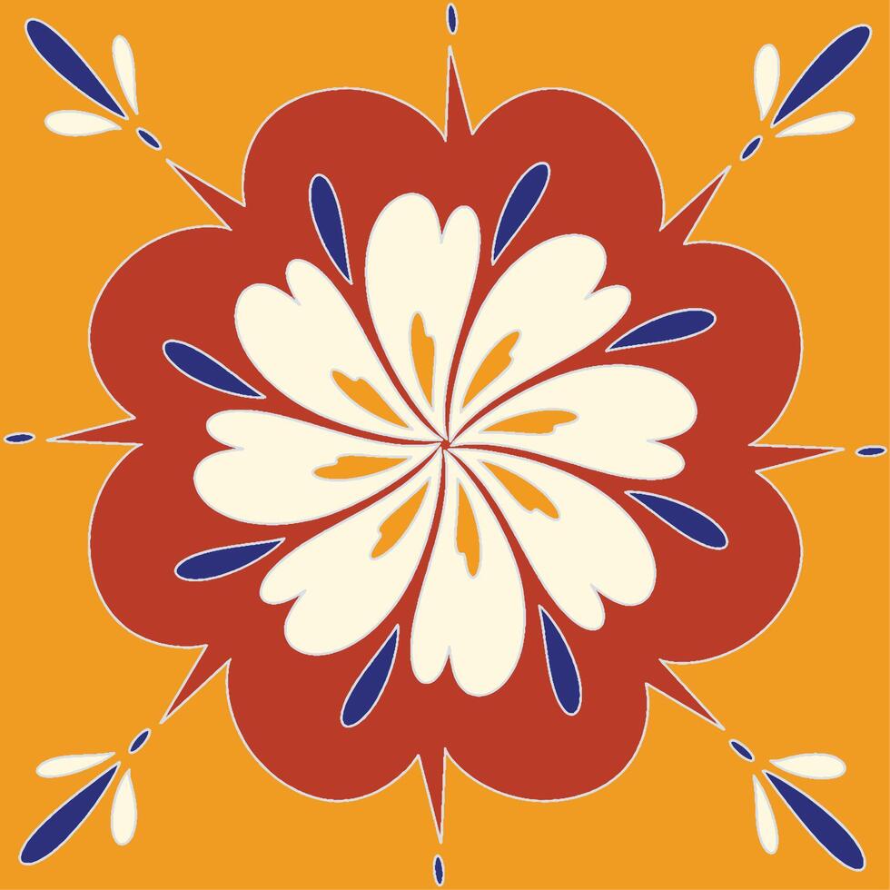Spanish tile pattern moroccan tiles seamless vector