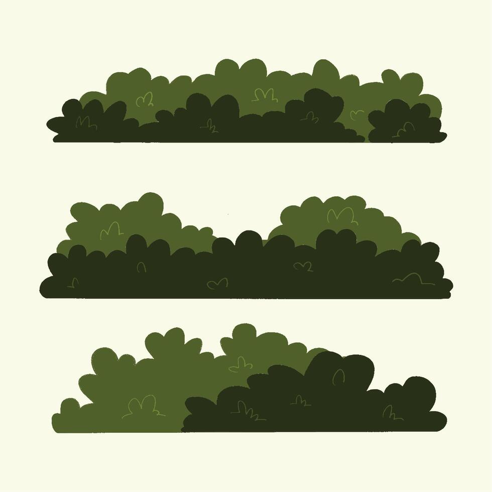 Grass borders decoration vector