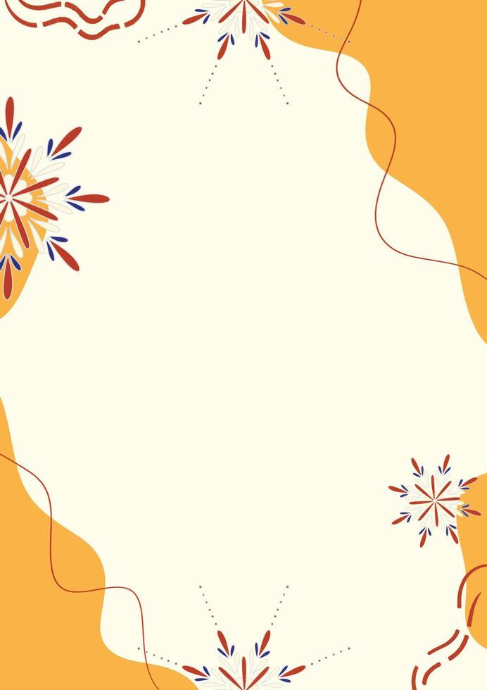 Orange colorful background page border vector