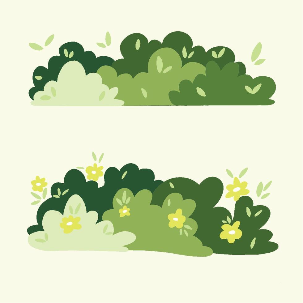 Cartoon on bush vector