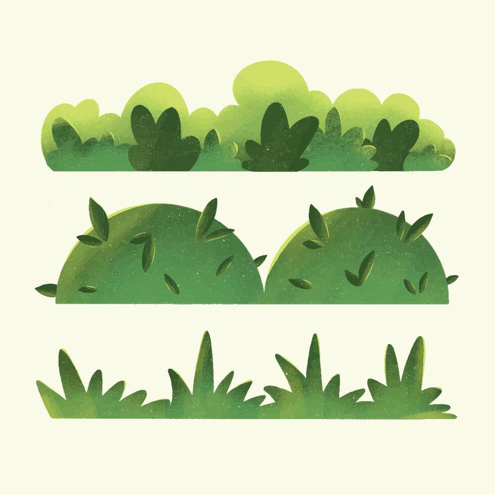 Different doodles of grass vector