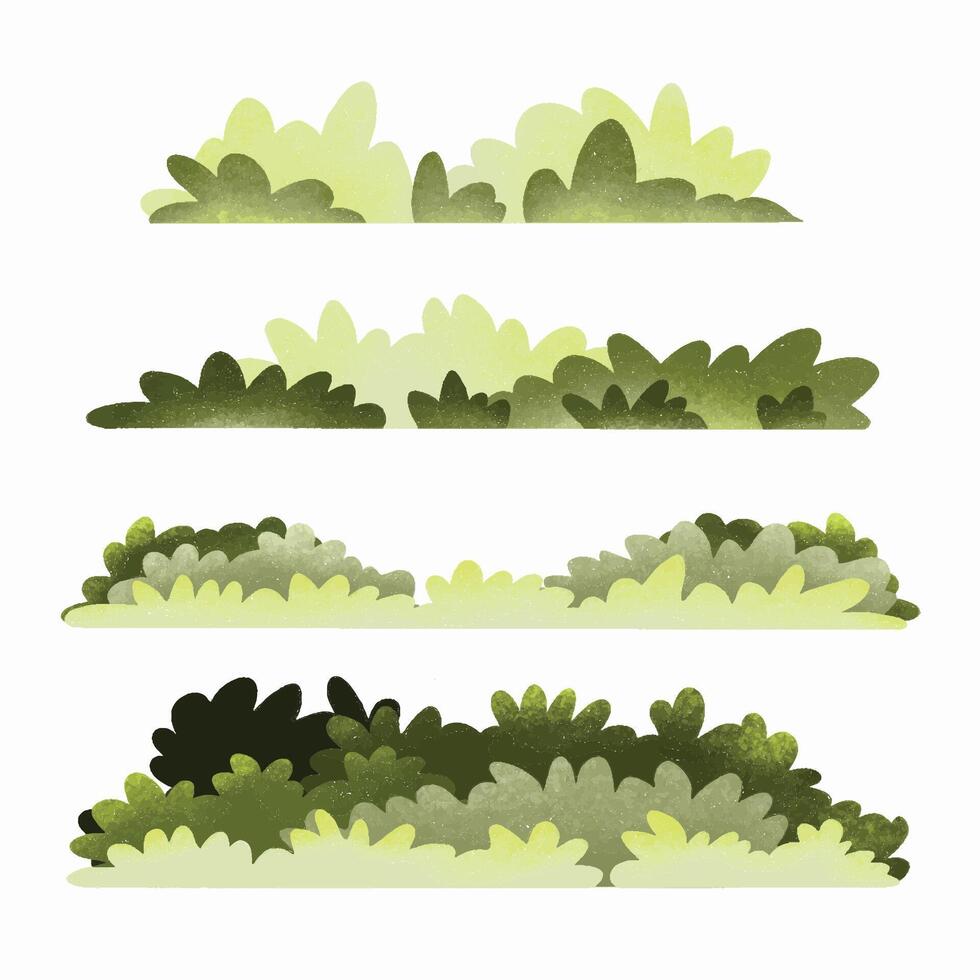 Grass set of elements vector