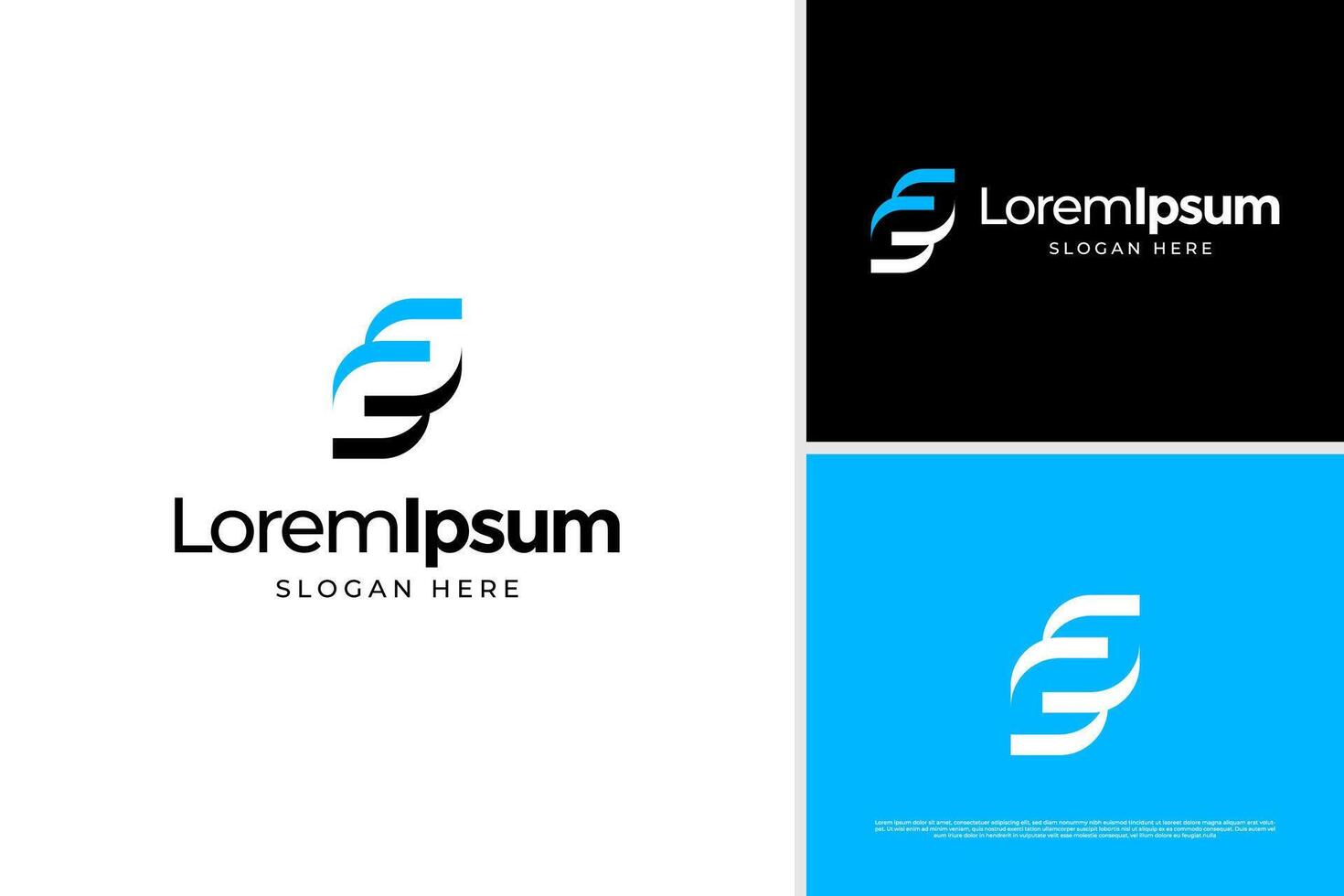 Letter FF logo design template vector