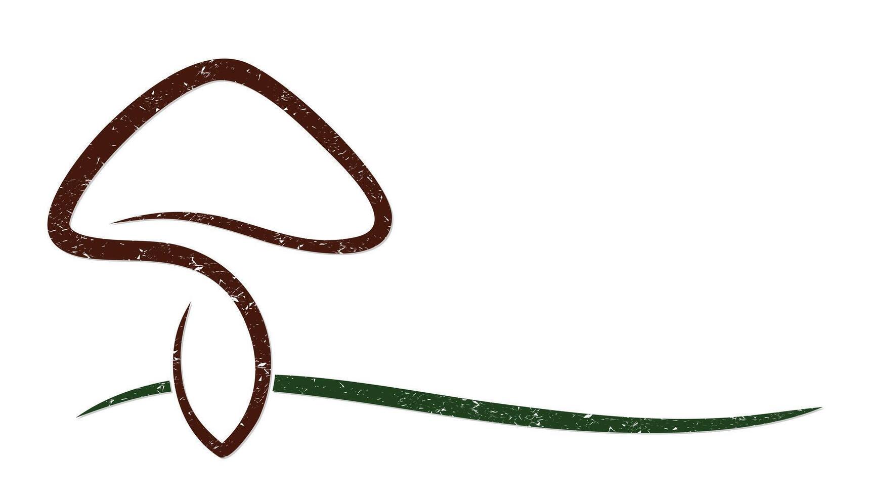 The stylized forest mushroom. vector