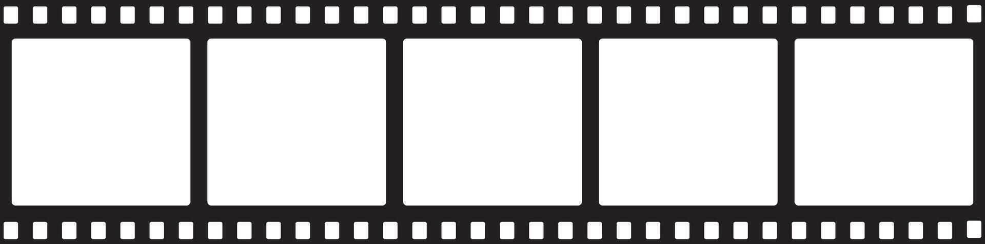 Black film strip design vector
