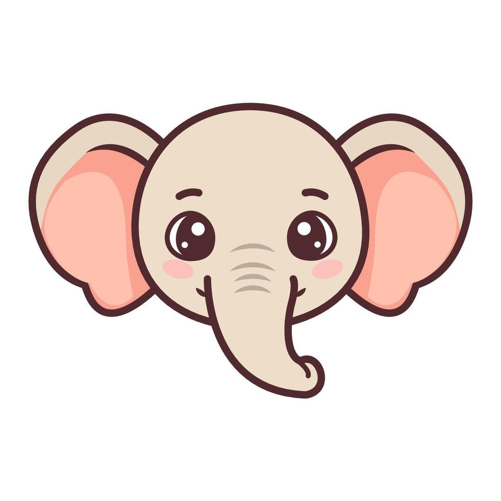 Cute Cartoon Elephant Illustration vector
