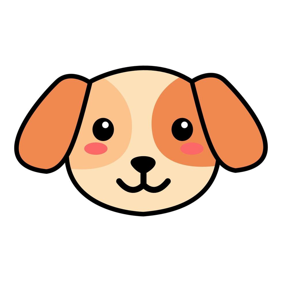 Cute Cartoon Dog Illustration vector