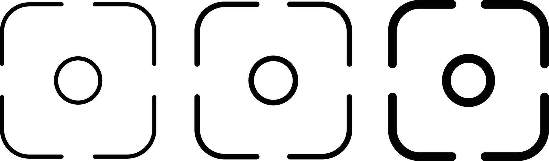 Capture icons. Focusing frame. Sharpened capture symbol. Photo scan sign snapshot capture photograph vector