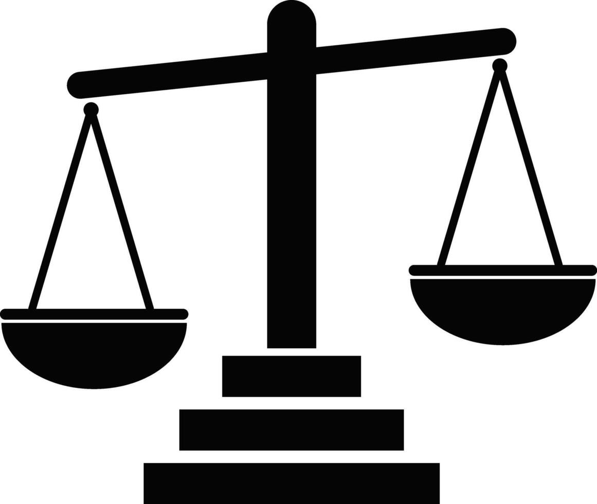 Scale icon set. Vintage balance and equilibrium. Weight icons. Judgement justice scales symbols. Law punishment signs vector