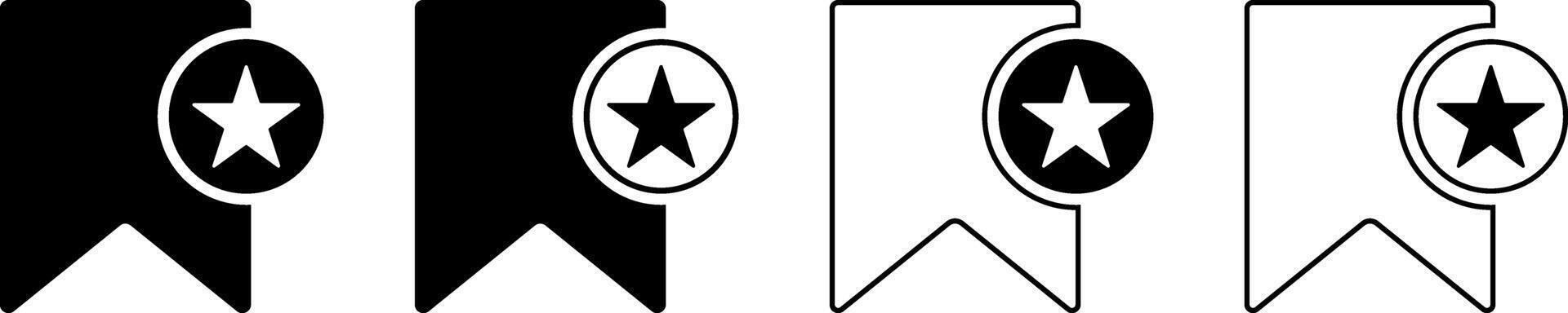 bookmark star icon set. save ribbon saving sign. Social media symbol. favorite label icons vector