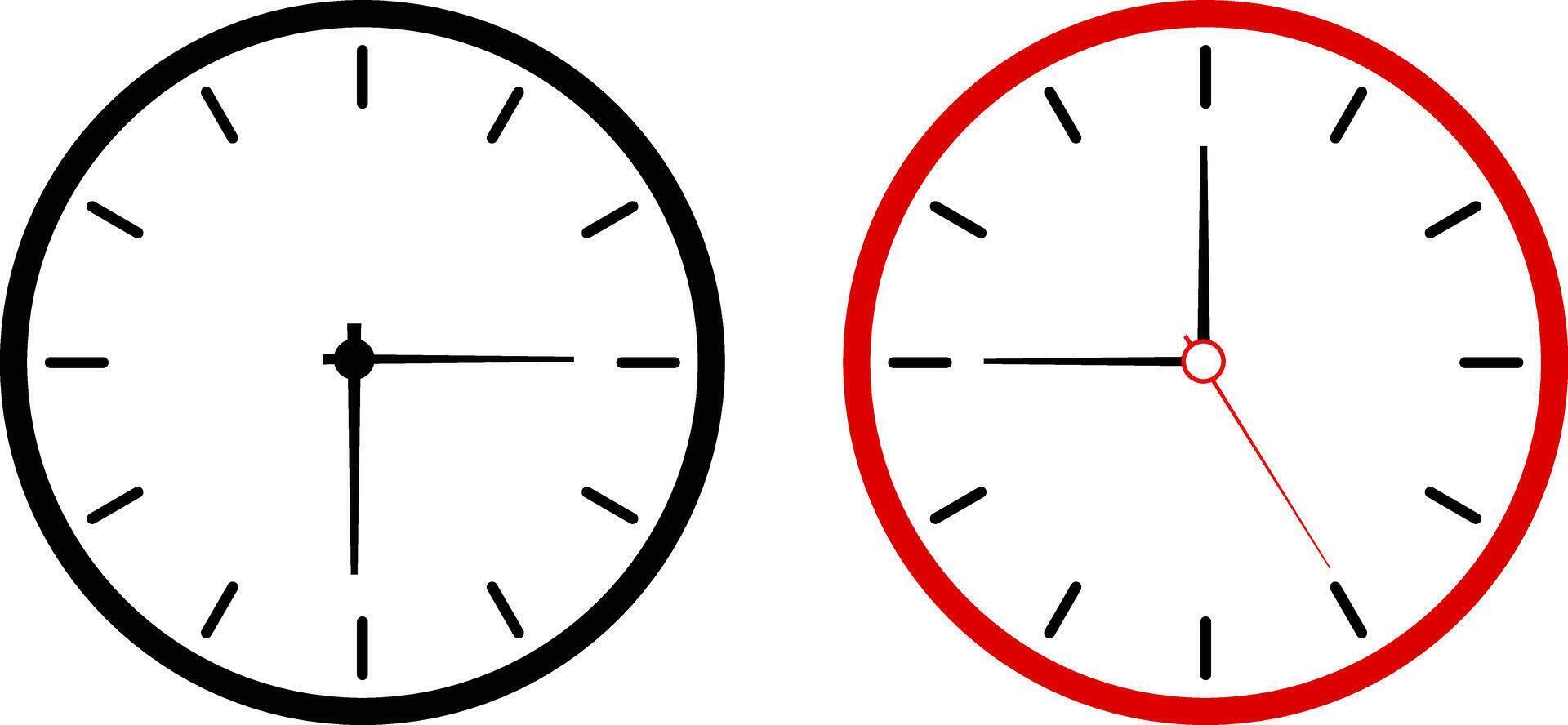 wall clock icon set. Time speeds icon symbol. rapid speed delivery. different times sign vector