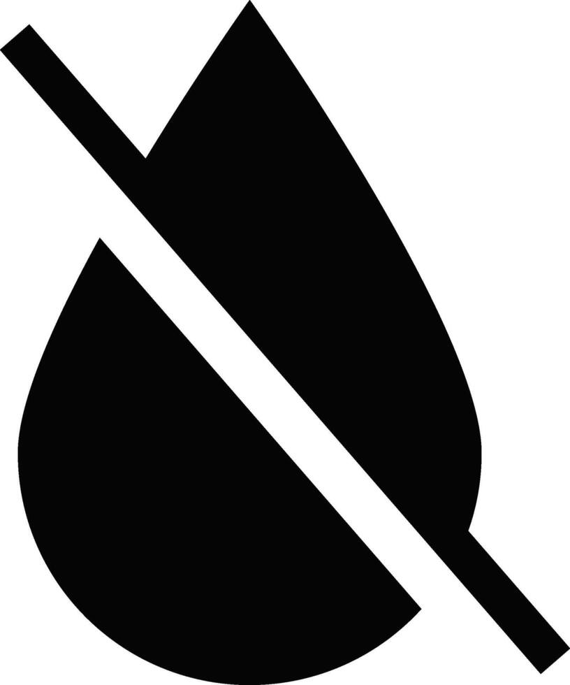 No water icon. Prohibition sign. indicating non potable water. Liquids are prohibited. waterproof warning icons vector
