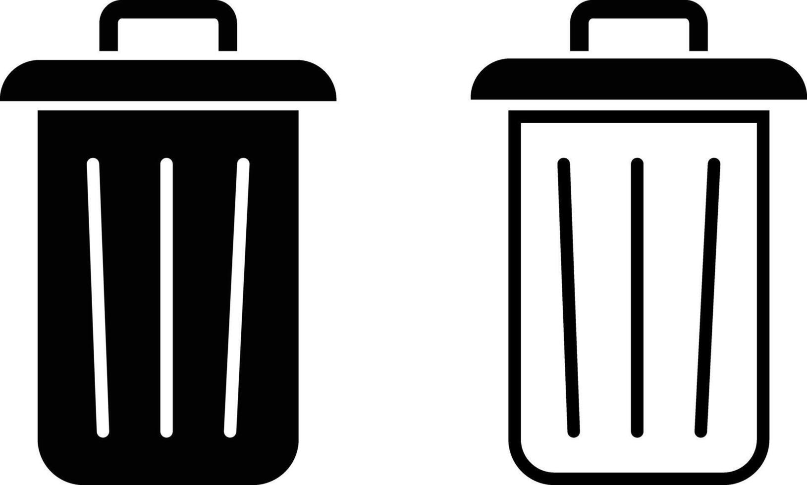 bin icon set. Delete icons. trash sign. Basket signs. remove symbol vector