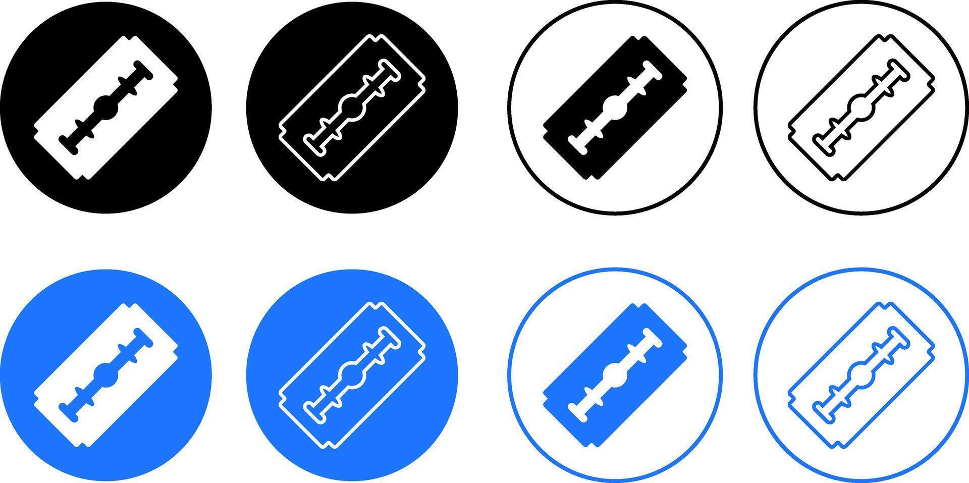 Razor blade icon set. Beauty Product sign. Conceptual icons vector