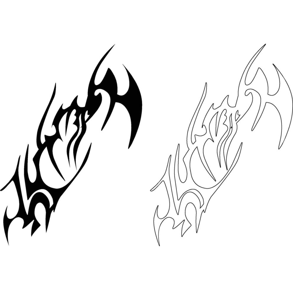Contemporary Line Art vector