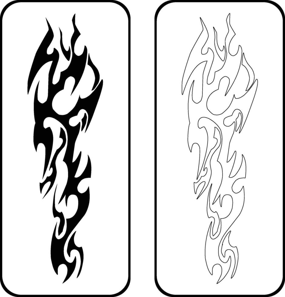 Bold Line Art Design vector