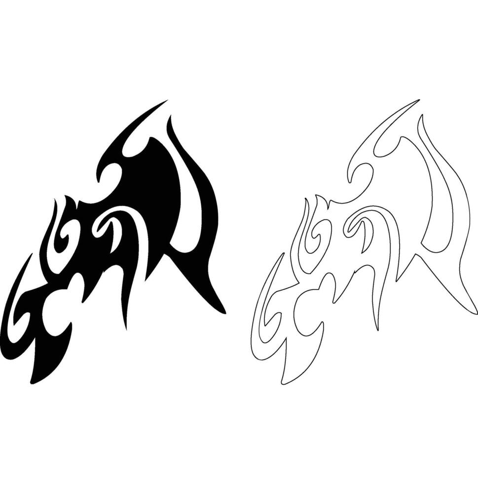 Striking Angular Form Pair vector