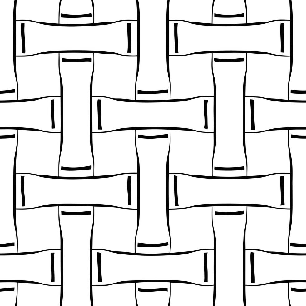 Seamless woven textile pattern organic jute texture natural fiber fabric design vector